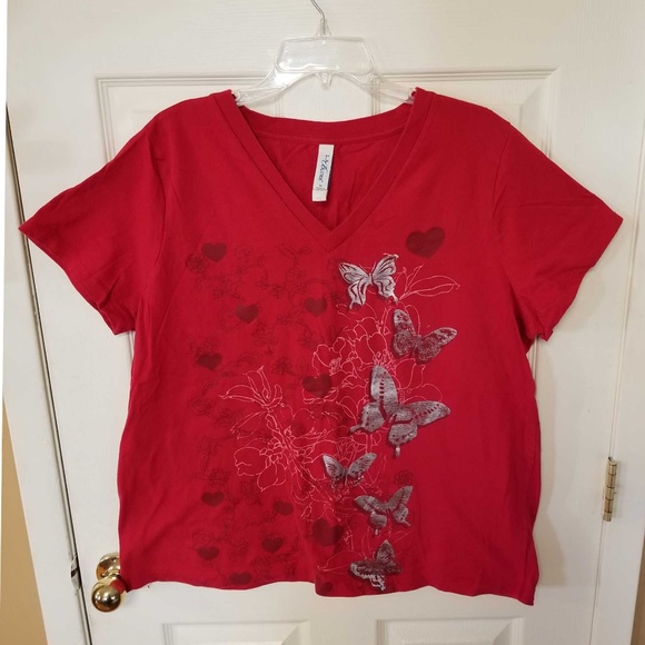 L.A. Blues Tops - 1X L.A. Blues Butterfly Tshirt